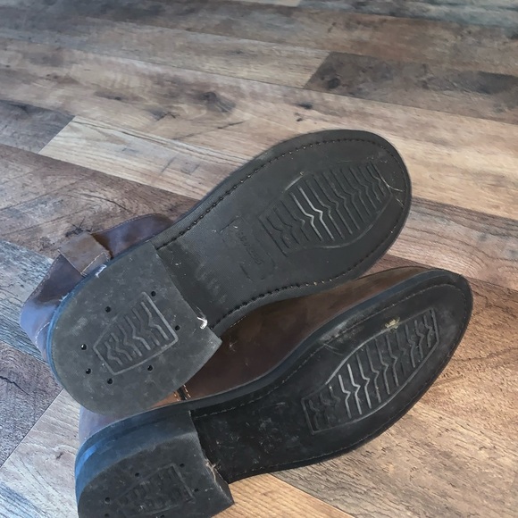 Brazos brown leather cowboy work boots size 10.5M - Picture 5 of 6